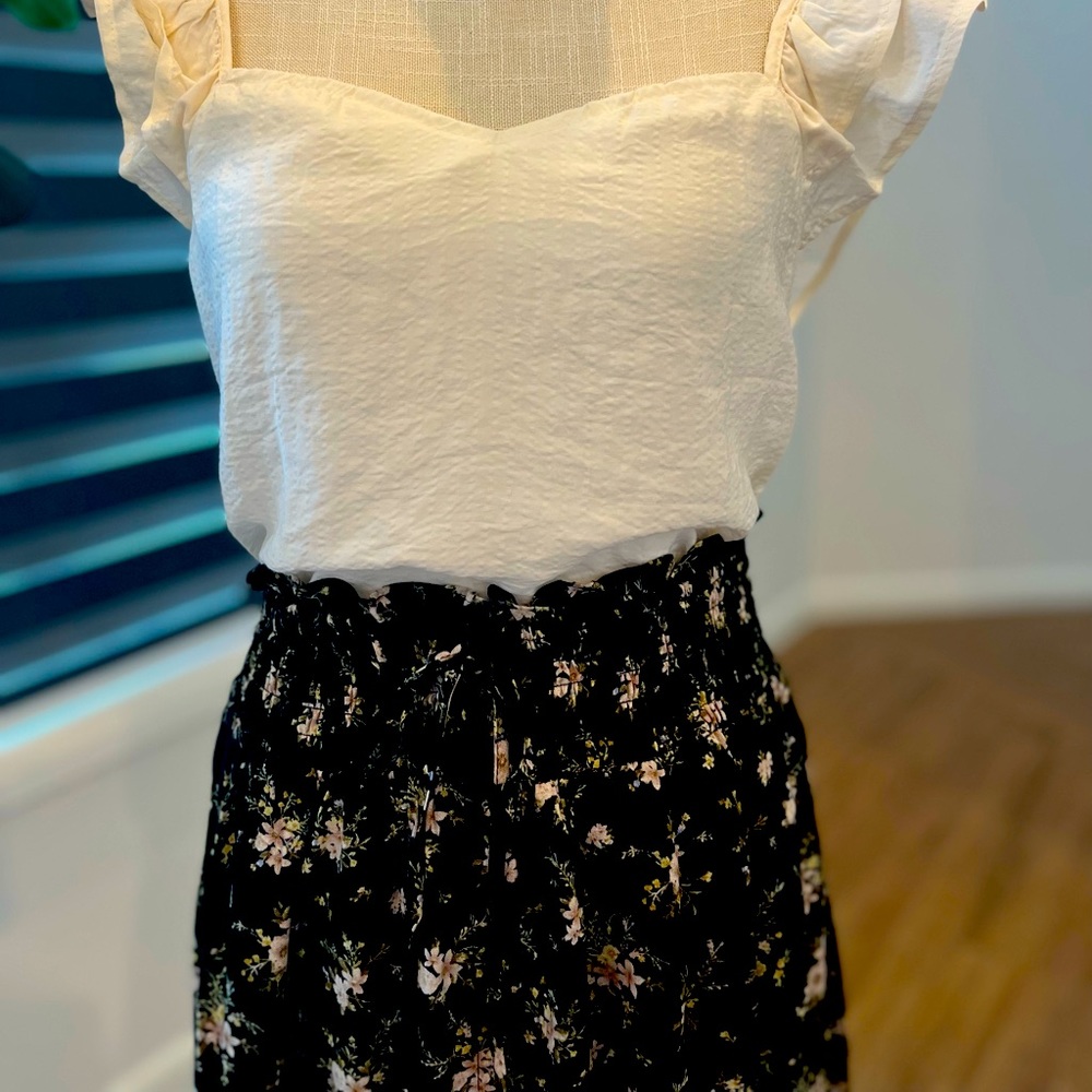 Floral midi skirt multi